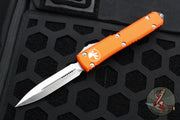Microtech Ultratech OTF Knife- Double Edge- Orange With Satin Blade 122-4 OR