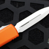 Microtech Ultratech OTF Knife- Double Edge- Orange With Satin Blade 122-4 OR