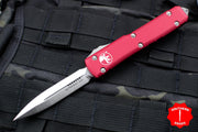 Microtech Ultratech Red Double Edge OTF Knife Satin Blade 122-4 RD