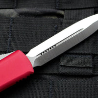 Microtech Ultratech Red Double Edge OTF Knife Satin Blade 122-4 RD