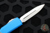 Microtech Ultratech OTF Knife- Double Edge- Blue With Satin Full Serrated Blade 122-6 BL