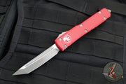Microtech Ultratech OTF Knife- Tanto Edge- Red Handle- Apocalyptic Blade 123-10 APRD