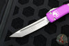 Microtech Ultratech OTF Knife- Tanto Edge- Violet Handle- Stonewash Blade 123-10 VI