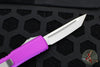 Microtech Ultratech OTF Knife- Tanto Edge- Violet Handle- Stonewash Blade 123-10 VI