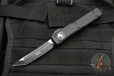 Microtech Ultratech Black Tanto Edge OTF Knife Tactical Black Blade and Hardware 123-1 T