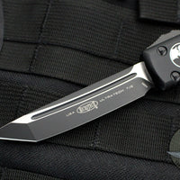 Microtech Ultratech OTF Knife- Tanto Edge- Tactical- Black Handle- Black Blade and Hardware 123-1 T