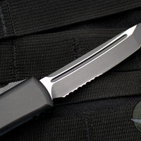 Microtech Ultratech Black Tanto Edge OTF Knife Tactical Black Part Serrated Blade 123-2 T