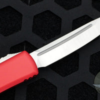 Microtech Ultratech OTF Knife- Tanto Edge- Red Handle With Satin Blade 123-4 RD