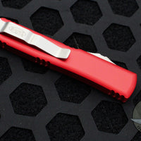 Microtech Ultratech OTF Knife- Tanto Edge- Red Handle With Satin Blade 123-4 RD