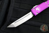 Microtech Ultratech OTF Knife- Tanto Edge- Violet Handle- Satin Blade 123-4 VI