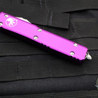 Microtech Ultratech OTF Knife- Tanto Edge- Violet Handle- Satin Blade 123-4 VI