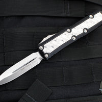 Microtech OTF Knife- Daytona- Double Edge- Black With Brute Inlay- Stonewash Finished Blade 126-10 BIS