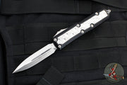 Microtech OTF Knife- Daytona- Double Edge- Black With Brute Inlay- Stonewash Finished Blade 126-10 BIS