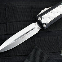 Microtech OTF Knife- Daytona- Double Edge- Black With Brute Inlay- Stonewash Finished Blade 126-10 BIS