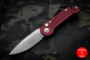 Microtech LUDT Merlot Single Edge OTS Knife Stonewash Blade 135-10 MR