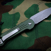 Microtech LUDT OD Green Knife Apocalyptic Finished Part Serrated Blade 135-11 APOD