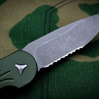 Microtech LUDT OD Green Knife Apocalyptic Finished Part Serrated Blade 135-11 APOD