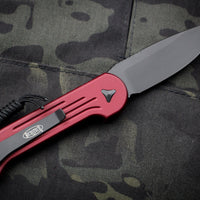 Microtech LUDT OTS Merlot Handle Black Single Edge Blade 135-1 MR