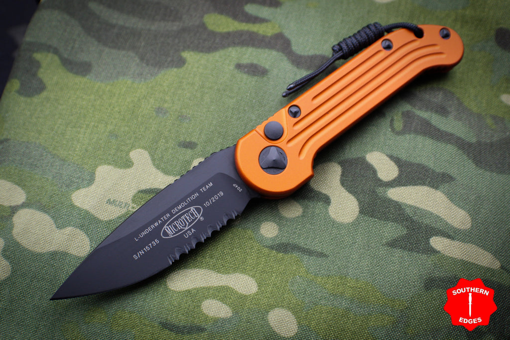 Microtech LUDT Orange Knife Black Part Serrated Blade 135-2 OR
