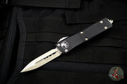 Microtech Troodon Double Edge OTF knife Black with Stonewash Blade 138-10