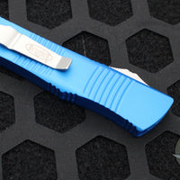 Microtech Troodon OTF Knife- Double Edge- Blue Handle- Stonewash Blade 138-10 BL