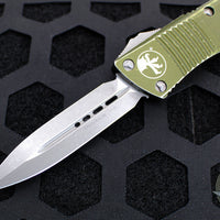 Microtech Troodon OTF Knife- Double Edge- Distressed OD Green Handle- Apocalyptic Blade 138-10 DOD