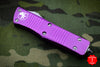 Microtech Violet Troodon Double Edge OTF knife with Stonewash Part Serrated Blade 138-11 VI