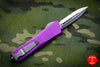 Microtech Violet Troodon Double Edge OTF knife with Stonewash Full Serrated Blade 138-12 VI