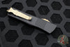 Microtech Troodon OTF knife- Double Edge- Black Handle- Bronze Finished Blade 138-13