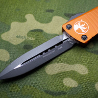 Microtech Troodon Orange Double Edge OTF knife with Black Blade 138-1 OR