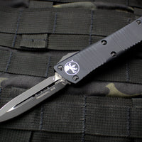 Microtech Troodon Tactical Double Edge OTF knife Black with Black Blade 138-1 T