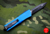 Microtech Troodon Blue Double Edge OTF knife with Black Blade 138-1 BL