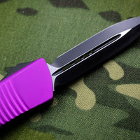Microtech Troodon Violet Double Edge OTF knife with Black Blade 138-1 VI