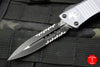 Microtech Troodon Double Edge OTF knife Gray with Part Serrated Black Blade 138-2 GY