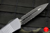 Microtech Troodon Double Edge OTF knife Gray with Part Serrated Black Blade 138-2 GY