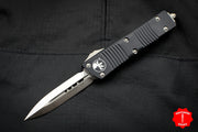 Microtech Troodon Double Edge OTF knife Black with Satin Blade 138-4