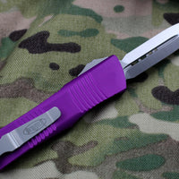 Microtech Troodon Violet Double Edge OTF knife with Satin Blade 138-4 VI