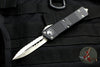 Microtech Troodon Black Double Edge OTF knife with Satin Full Serrated Blade 138-6