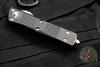 Microtech Troodon Black Double Edge OTF knife with Satin Full Serrated Blade 138-6