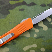Microtech Troodon Single Edge OTF knife Orange with Stonewash Blade 139-10 OR