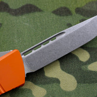 Microtech Troodon Single Edge OTF knife Orange with Stonewash Blade 139-10 OR