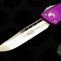 Microtech Troodon Single Edge OTF Knife Violet with Satin Blade 139-4 VI