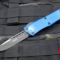 Microtech Troodon Blue Single Edge OTF Knife with Black Blade 139-1 BL