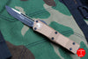 Microtech Troodon Tan Single Edge OTF Knife with Black Blade 139-1 TA
