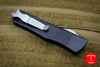 Microtech Troodon Black Single Edge OTF Knife with Black Part Serrated Blade 139-2