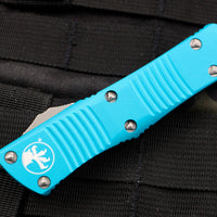 Microtech Troodon Turquoise Single Edge OTF Knife with Satin Blade 139-4 TQ