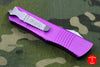 Microtech Troodon Single Edge OTF knife Violet with Part Serrated Satin Blade 139-5 VI