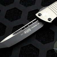 Microtech Troodon Tanto Edge OTF knife Titanium Gray with Black Blade 140-1 TG