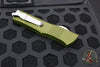 Microtech Combat Troodon OTF Knife- Double Edge- OD Green Handle- Part Serrated Stonewash Blade 142-11 OD