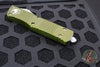 Microtech Combat Troodon OTF Knife- Double Edge- OD Green Handle- Part Serrated Stonewash Blade 142-11 OD